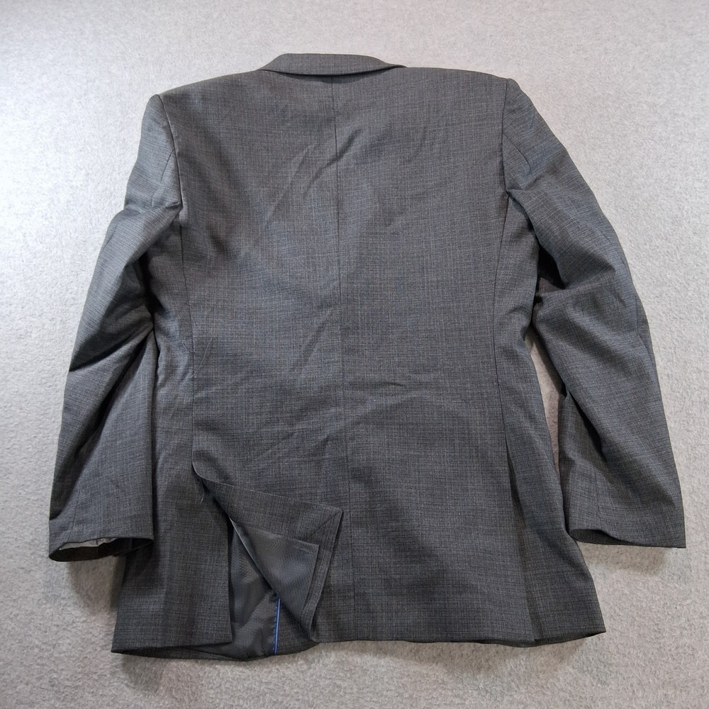 Lineage Blazer Mens 38R Slim Gray Crosshatch Fit Two Button Double Vent Modern - Picture 3 of 8